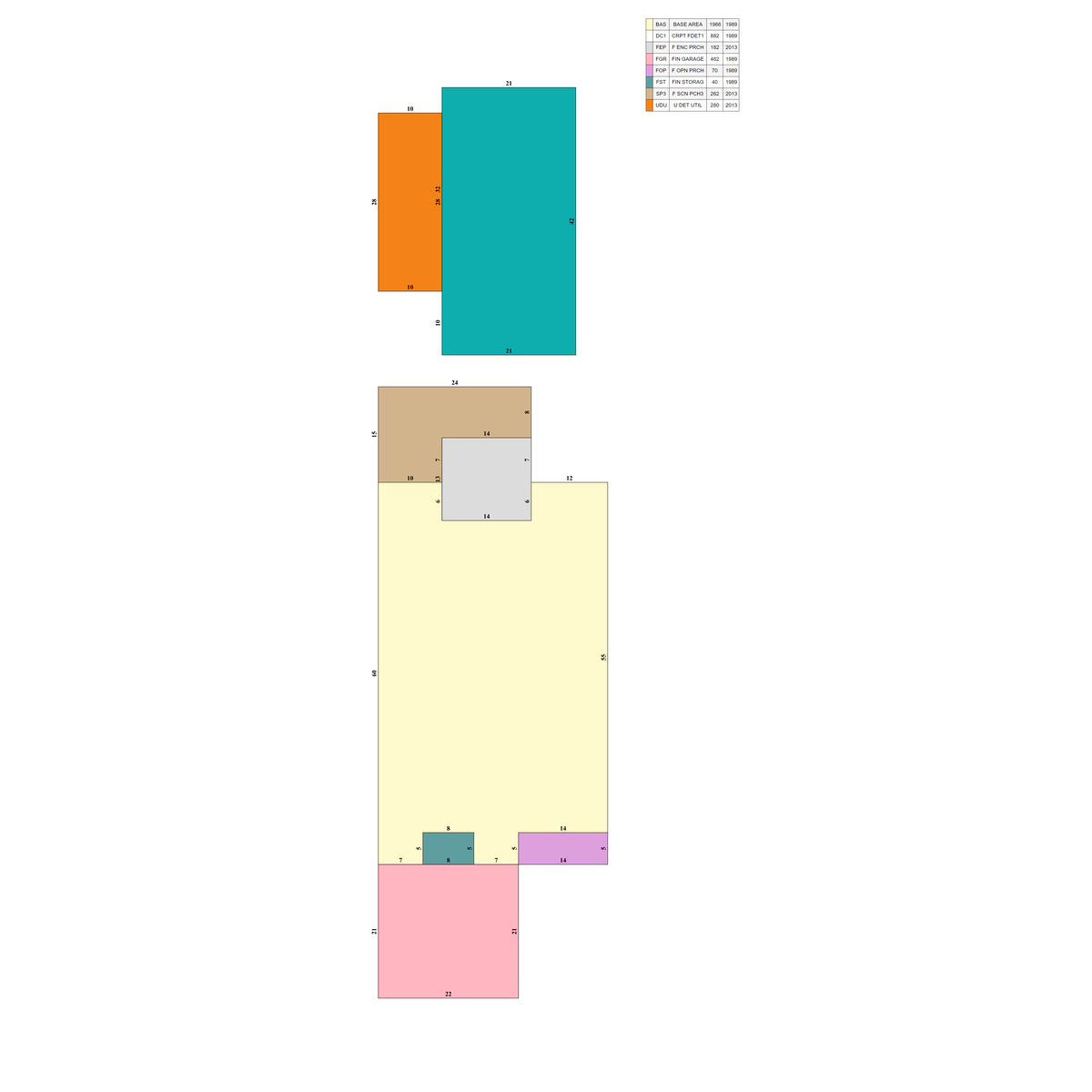 Traverse Image for Building 1 on Parcel 27-2S-28-0222-00000-0040
